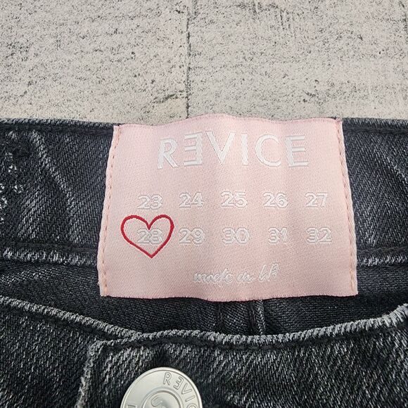 Revice Womens High Waisted Frayed Hems Red Side Zipper Flare 28x29 Size 28 - Picture 7 of 16